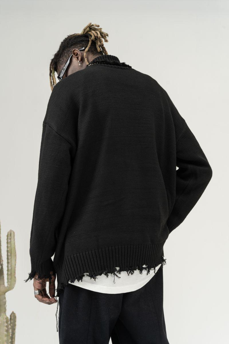 CZ Ripped Knit Turtleneck - UK Only