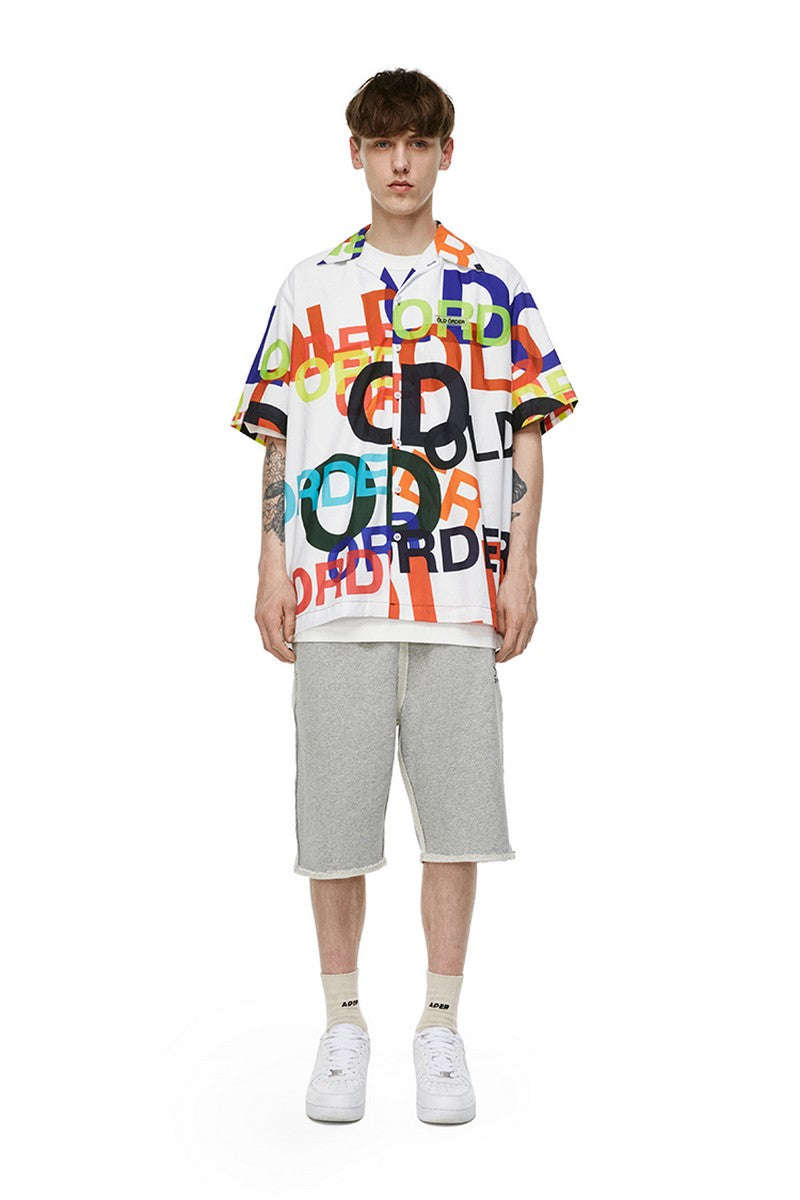 Old Order All Over Logo Full Print Cuban Shirt