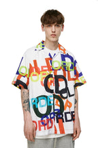Old Order All Over Logo Full Print Cuban Shirt