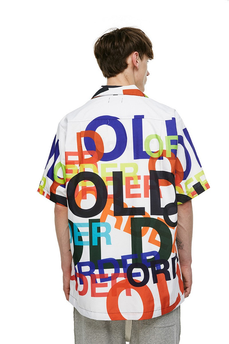 Old Order All Over Logo Full Print Cuban Shirt