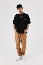 Antidote Embroidered Logo Straight Trousers