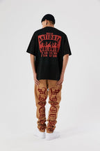 Antidote Embroidered Logo Straight Trousers