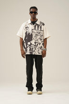 Empty Reference Killer Print Retro Cuban Shirt