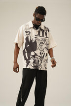 Empty Reference Killer Print Retro Cuban Shirt