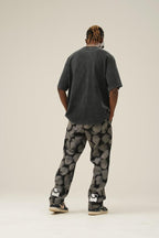 Empty Reference Embroidered Logo Dyed Jeans