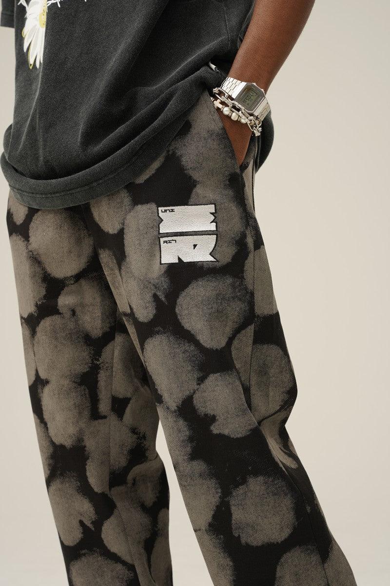 Empty Reference Embroidered Logo Dyed Jeans