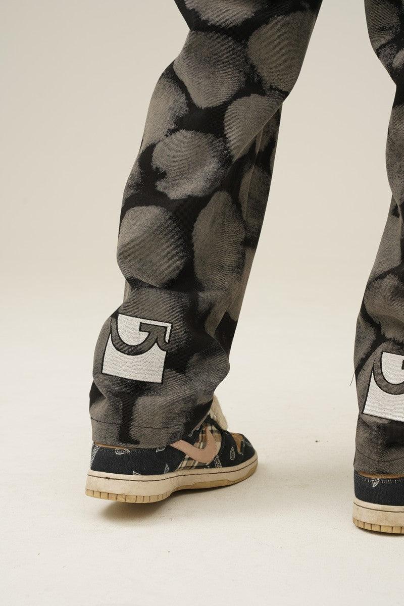 Empty Reference Embroidered Logo Dyed Jeans