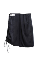 STEEPC Pleated Stitched Velvet Skirt