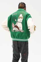 Penitent Embroidered Varsity Jacket