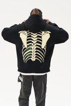 Skeleton Puff Print Hoodie