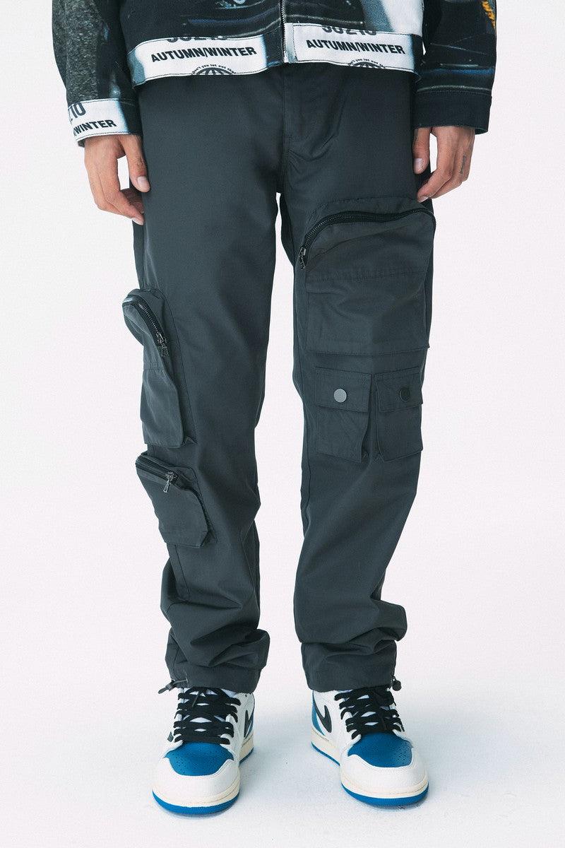 Antidote Multi-Pocket Gray Straight Trousers