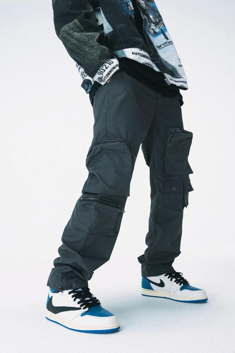 Antidote Multi-Pocket Gray Straight Trousers