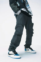 Antidote Multi-Pocket Gray Straight Trousers