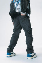 Antidote Multi-Pocket Gray Straight Trousers