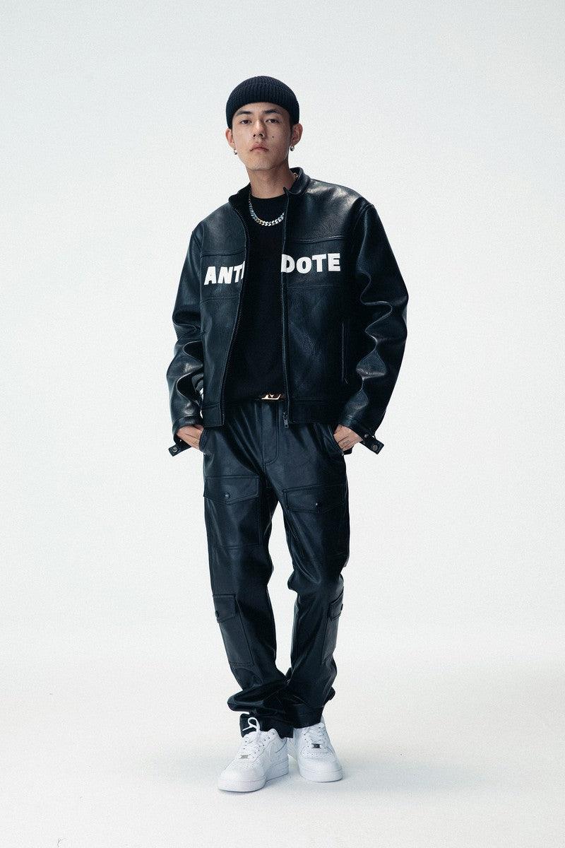 Antidote Multi-Pocket PU Leather Trousers - UK Only