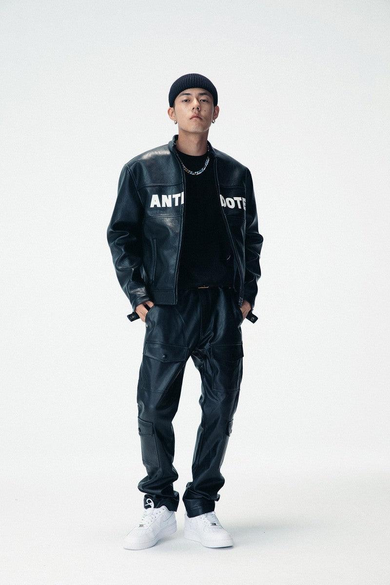 Antidote Multi-Pocket PU Leather Trousers - UK Only