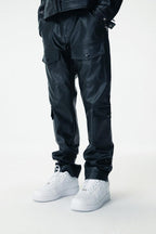 Antidote Multi-Pocket PU Leather Trousers - UK Only