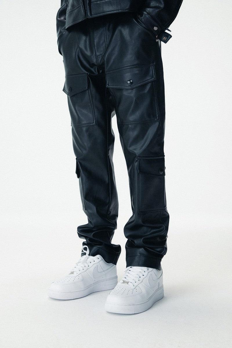 Antidote Multi-Pocket PU Leather Trousers - UK Only