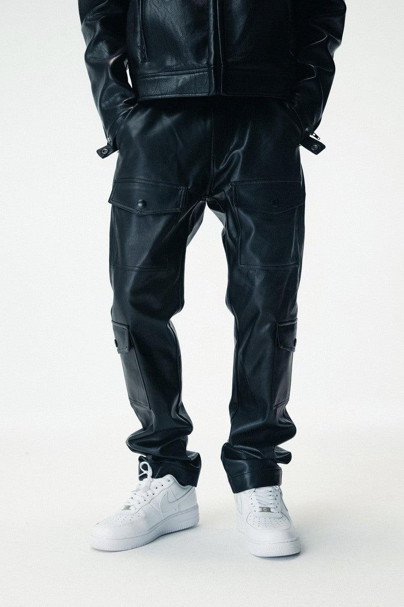 Antidote Multi-Pocket PU Leather Trousers - UK Only