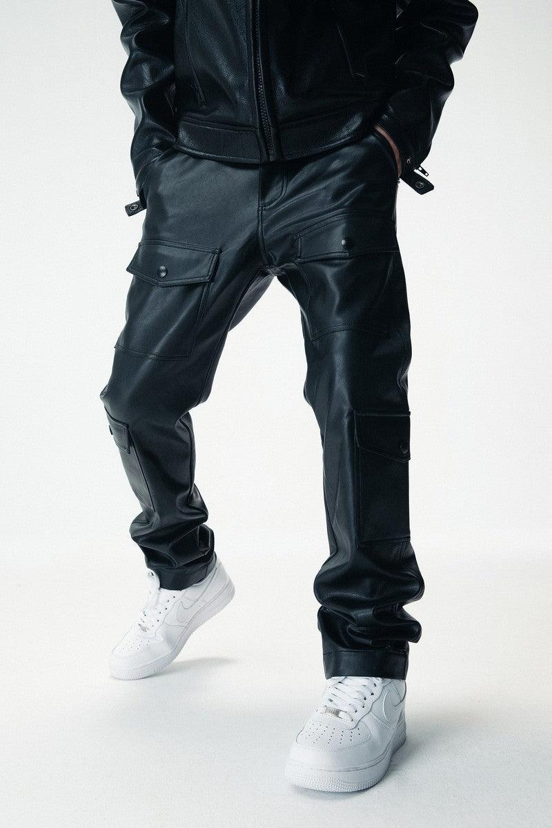 Antidote Multi-Pocket PU Leather Trousers - UK Only
