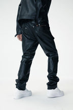Antidote Multi-Pocket PU Leather Trousers - UK Only