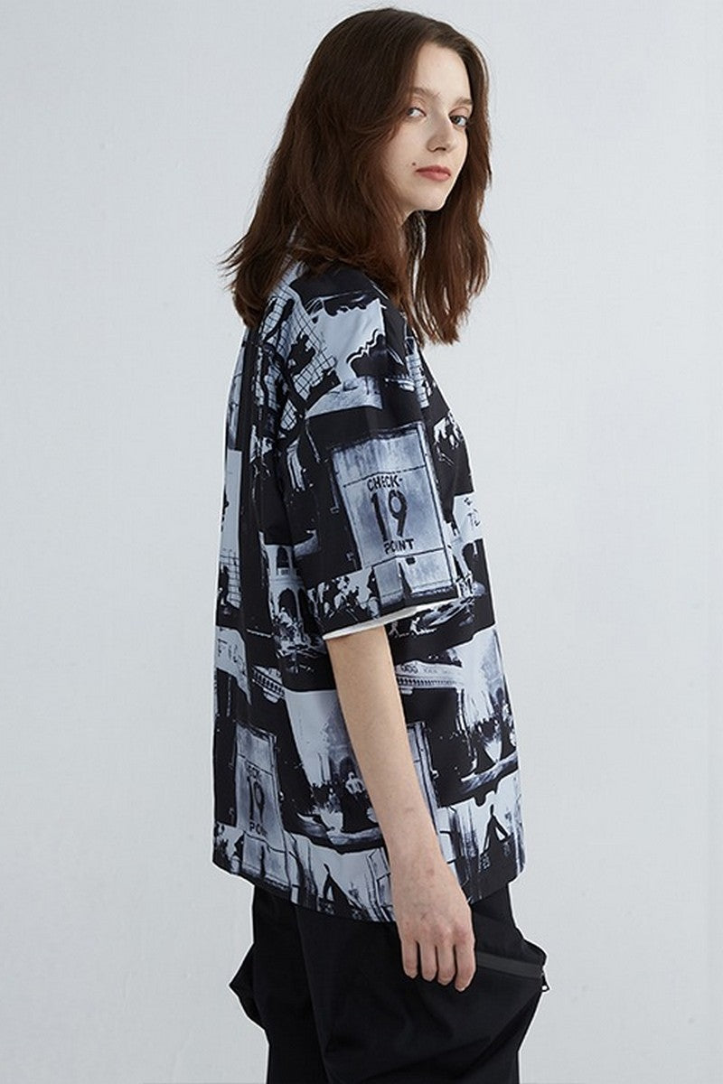 Old Order Movie Print Cuban Shirt