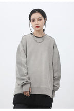 CZ Washed Split Sweater
