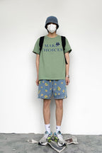 CZ Sunflower Printed Jeans Shorts