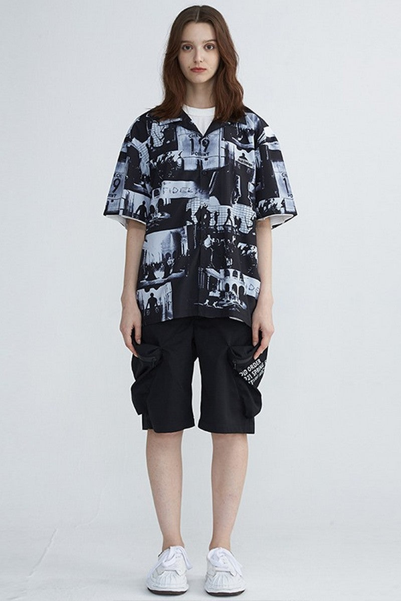 Old Order Movie Print Cuban Shirt