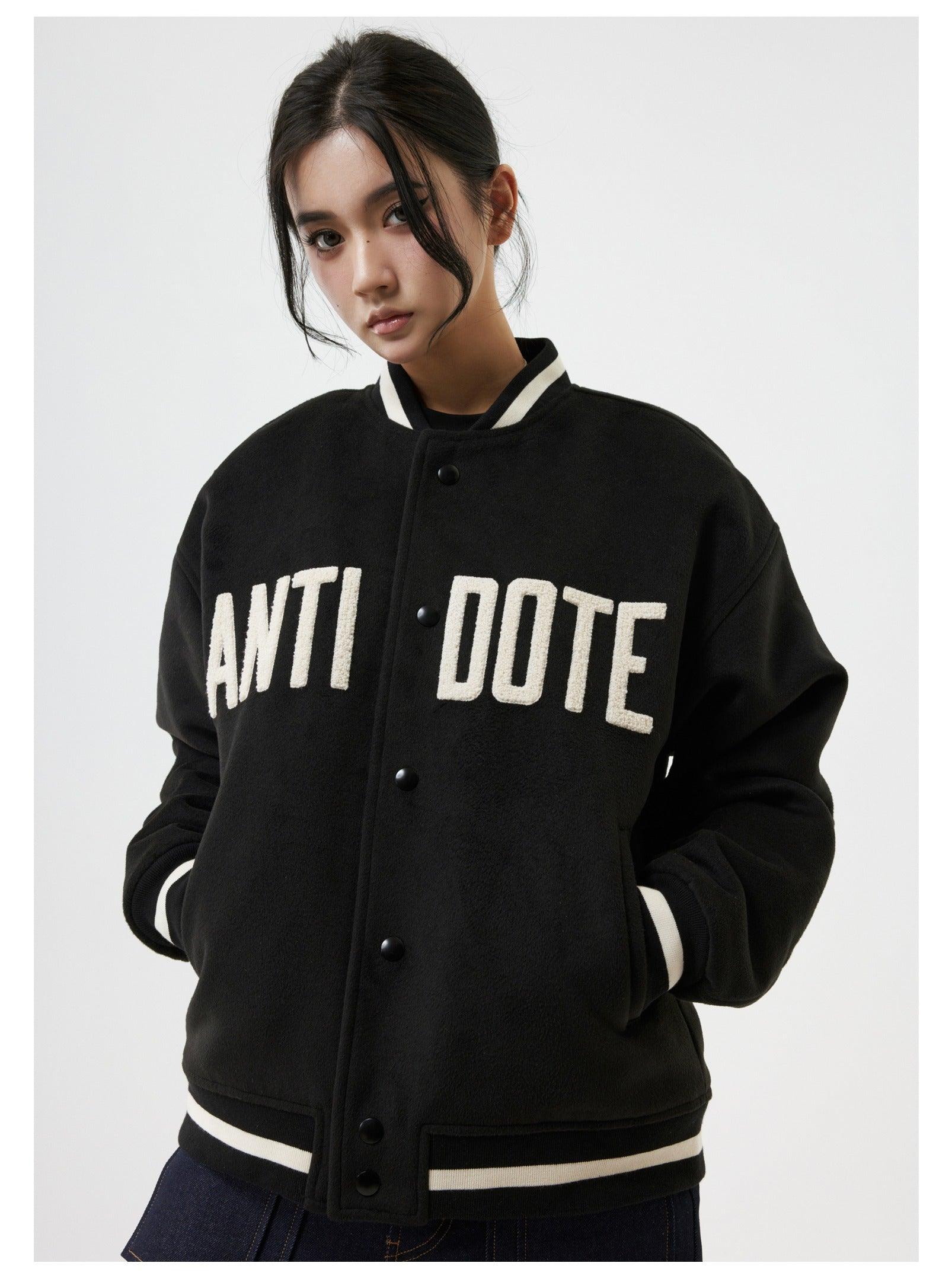 ANT Logo Woolen Embroidered Varsity Jacket