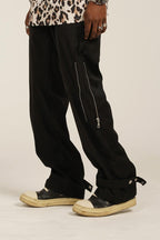 Empty Reference Zipper Adjustable Casual Pants