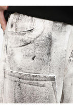 CZ Washed Ink Stained Loose Jeans