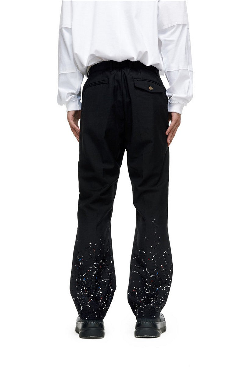 Old Order Splash Ink Flared Trousers