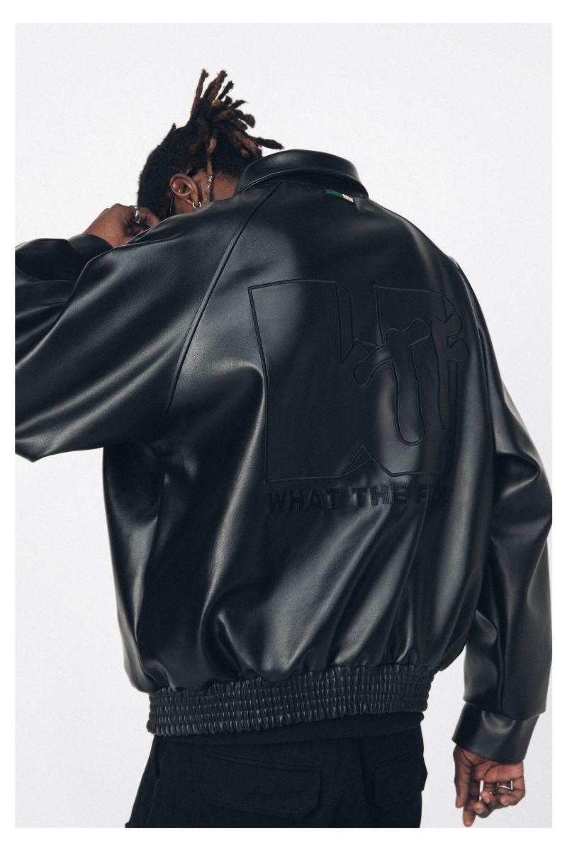 Antidote WTF Logo PU Leather Jacket