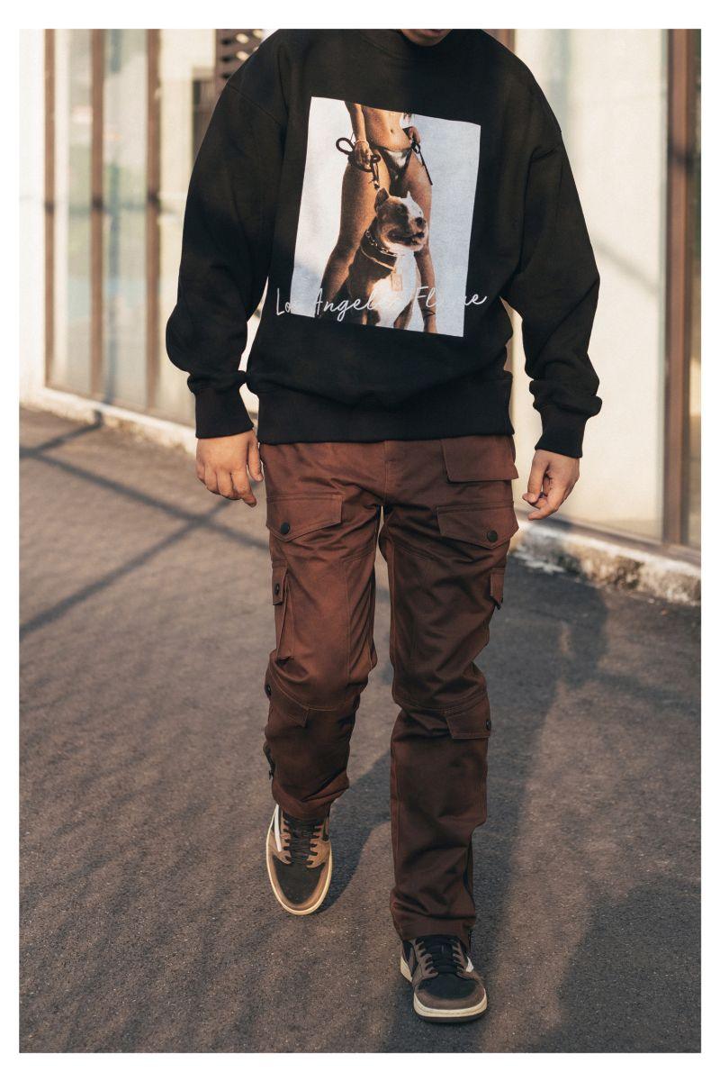 Antidote Brown Multi Pocket Adjustable Trousers