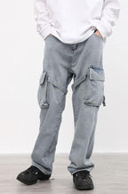 CZ Washed Straps Cargo Jeans