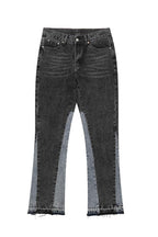 CZ Washed Stitched Flared Jeans