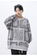 CZ Bandana Ripped Sweater