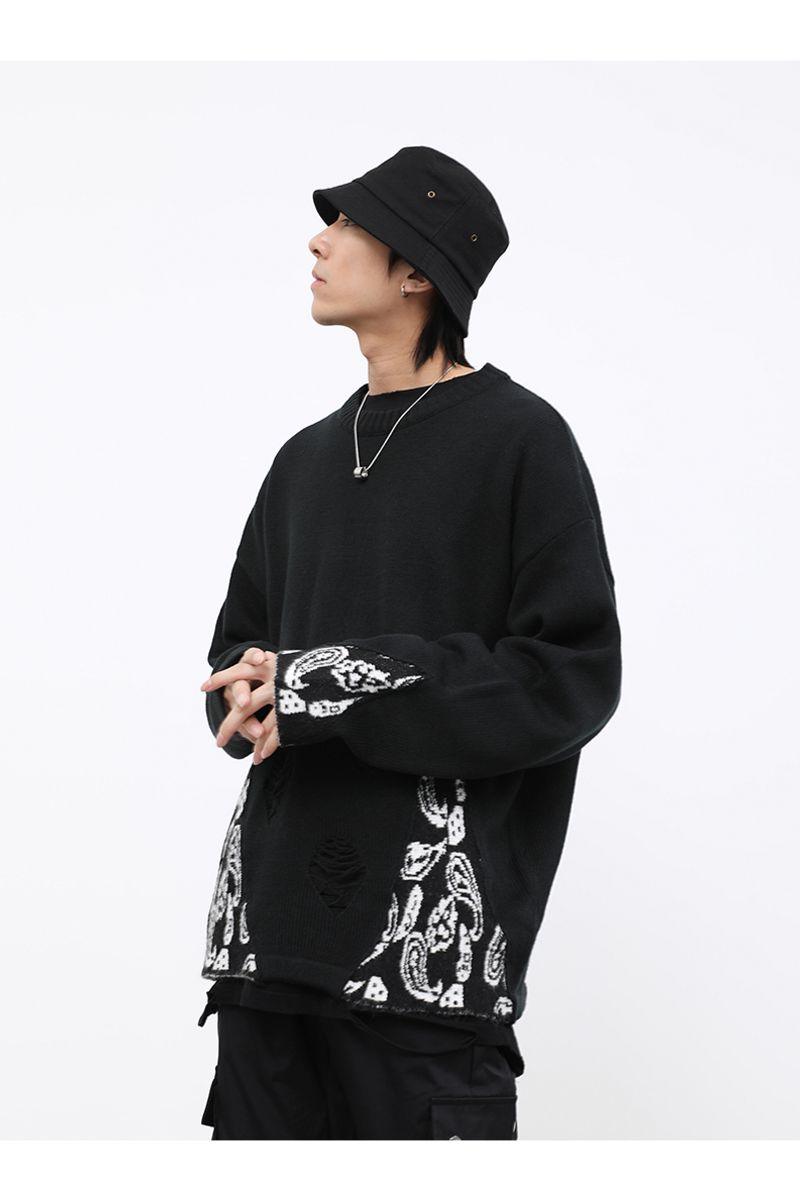 CZ Bandana Stitched Sweater