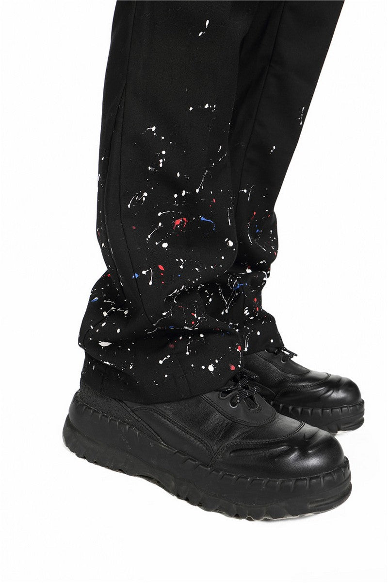 Old Order Splash Ink Flared Trousers