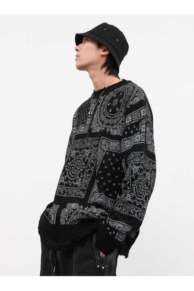CZ Bandana Ripped Sweater - UK Only