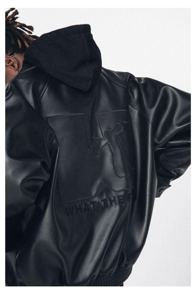 Antidote WTF Logo PU Leather Jacket