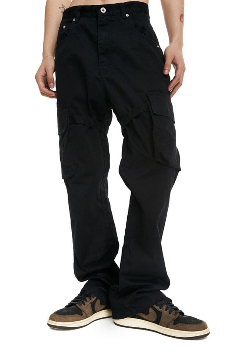 Old Order Straps Flared Cargo Trousers