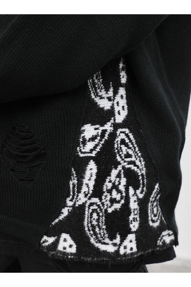 CZ Bandana Stitched Sweater