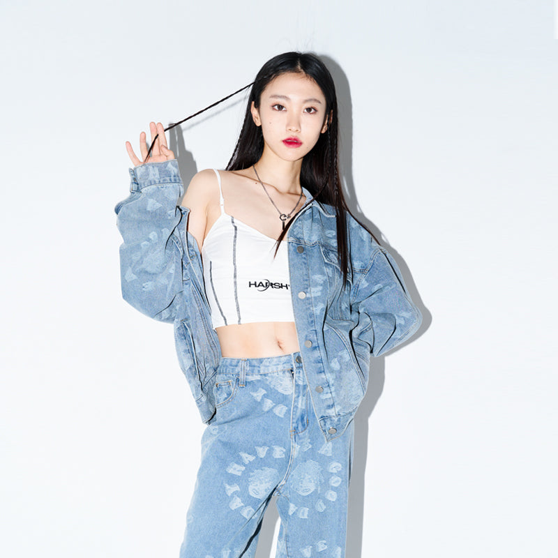 H/C 3D Circles All Over Jeans Jacket