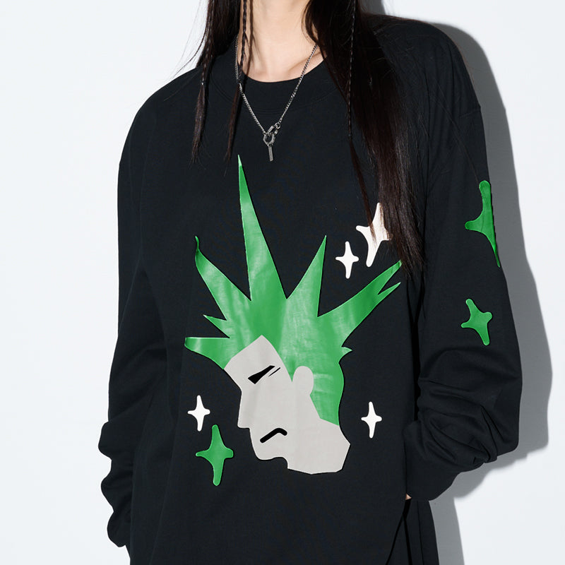 H/C Punk Head Printed L/S Tee