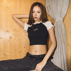 Dynamic Logo Raglan Crop Top