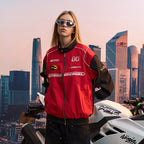 Splicing Contrast Racing Coach Jacket