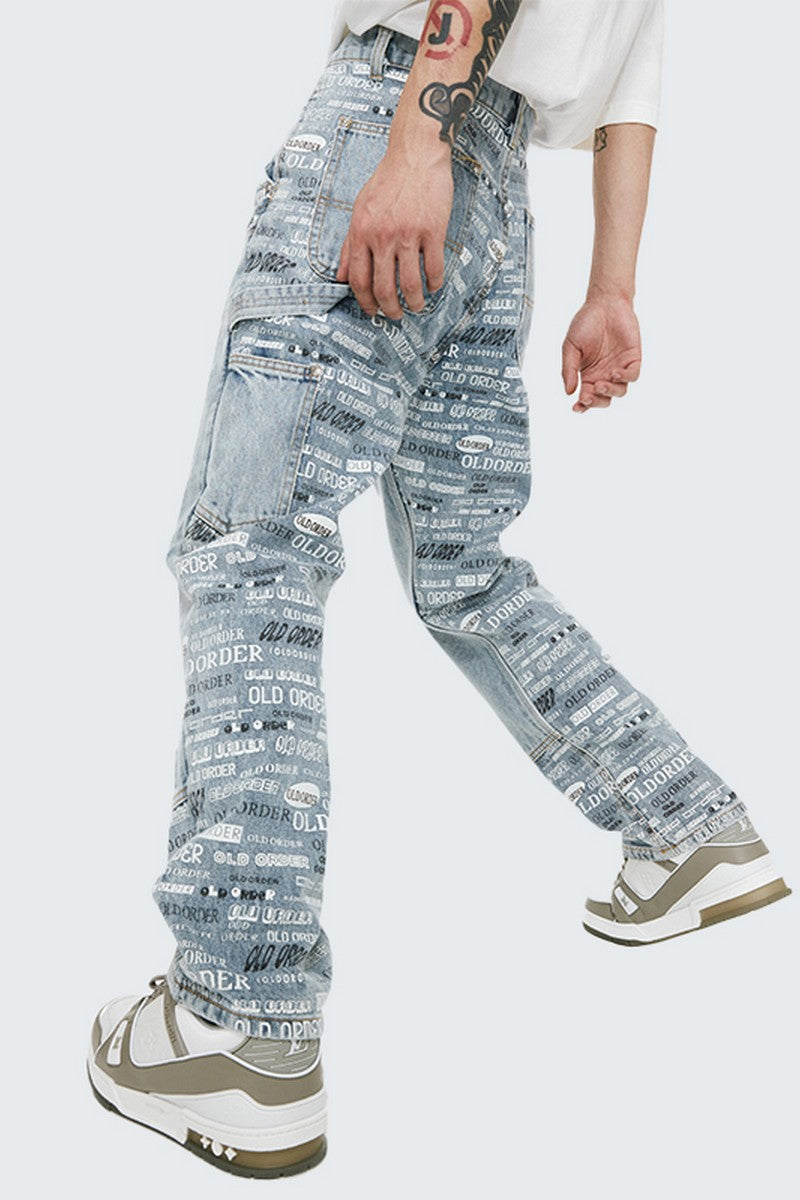 OO Full Print Logo Jeans