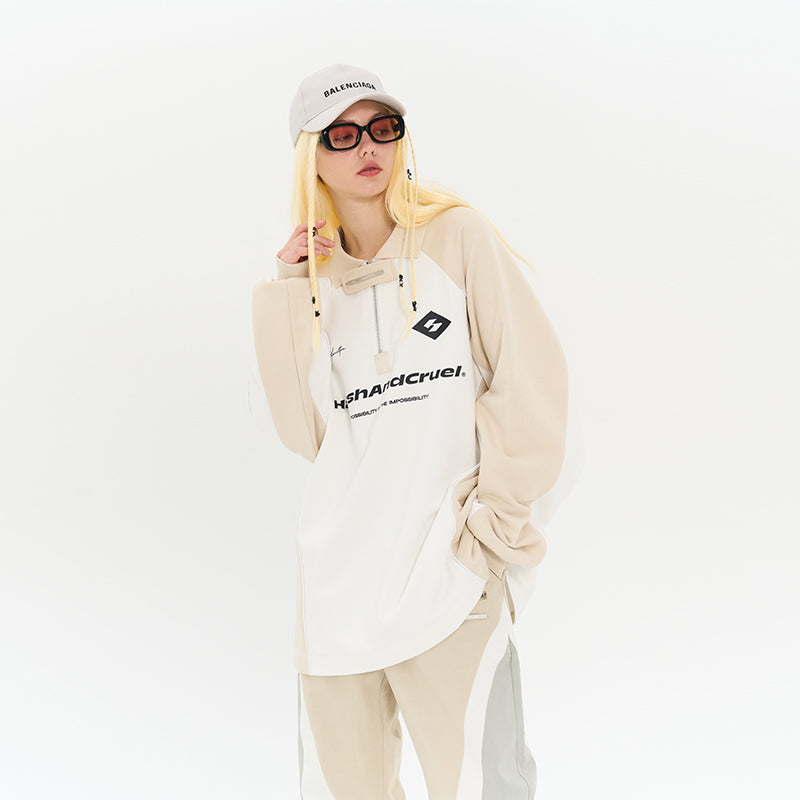 Retro Zipper Polo Shirt